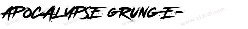 Apocalypse Grunge字体转换